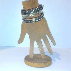 12 Piece Metallic Bangles Bracelet Set